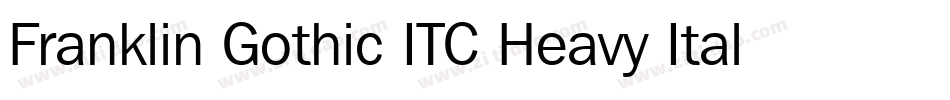 Franklin Gothic ITC Heavy Italic BT字体转换